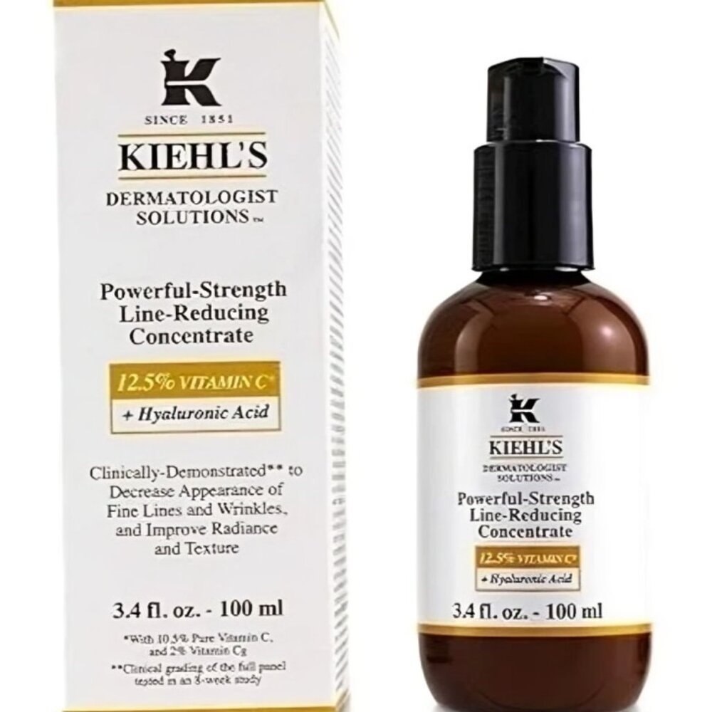 KIEHL'S Powerful Strength Line Reducing Concentrate Hyaluronic 3.4 oz NIB.